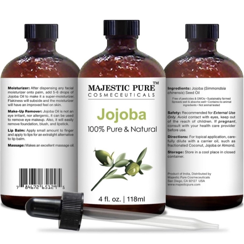 Tinh dầu jojoba 100% nguyên chất Majestic Pure Jojoba Oil 118ml USA