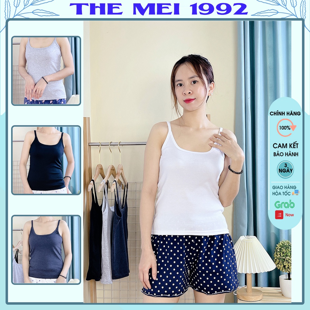 [Mã FAMARAL2 giảm 10K đơn 50K] Áo hai dây nữ THE MEI 1992 - áo 2 dây nữ cao cấp chất len tăm lạnh co giãn siêu xinh