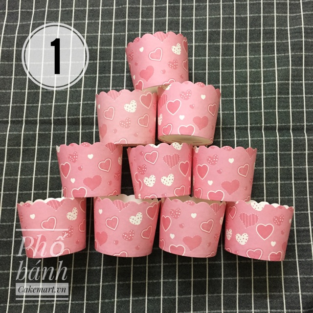 Khuôn cupcake giấy cứng lốc 10c