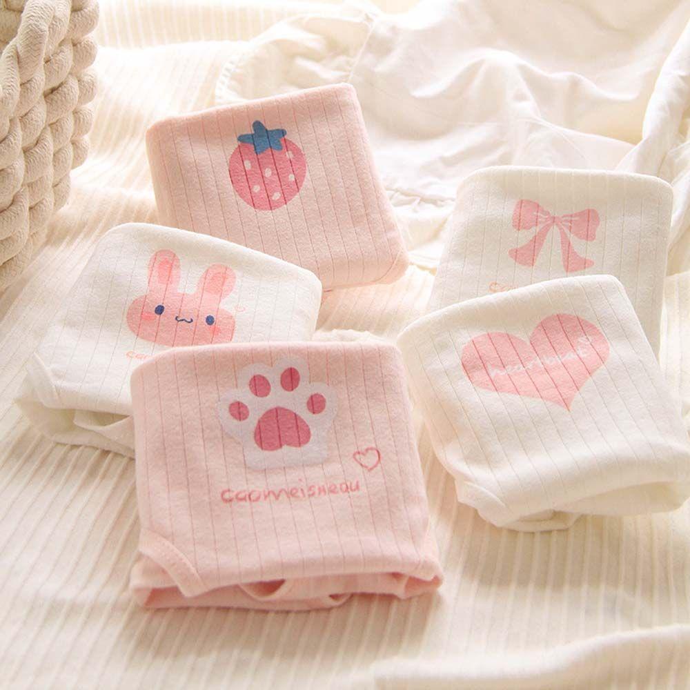 Quần Lót Cotton Co Giãn Họa Tiết Dâu Tây Đính Nơ Thời Trang Mùa Hè Hàn Quốc