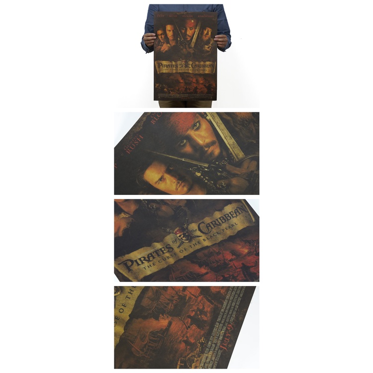 Poster phim Cướp biển Caribbean 51x36cm