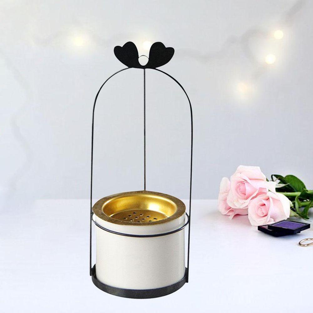 PINEVN Đế Đốt Trầm Hương Bằng Sứ Phối Kim Loại Sang Trọng