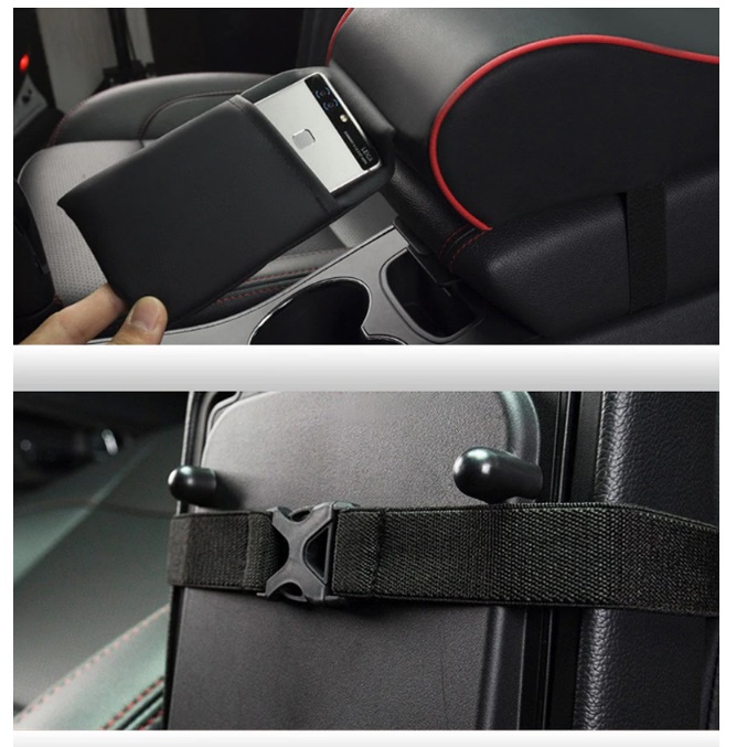 Gối kê tay oto có kèm túi đựng đồ tiện dụng