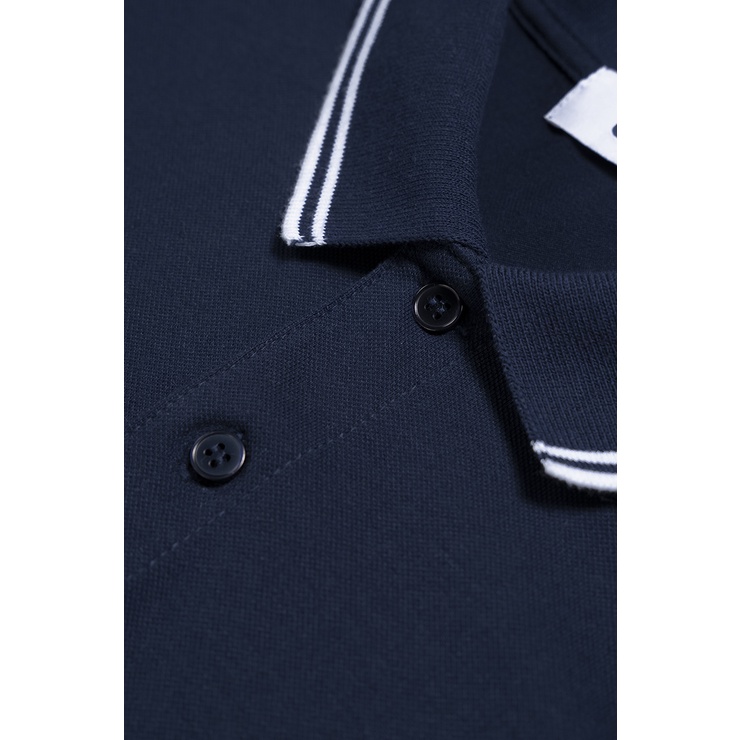 OWL BRAND® STRIPED POLO - Áo thun có cổ màu xanh navy - OWL170621