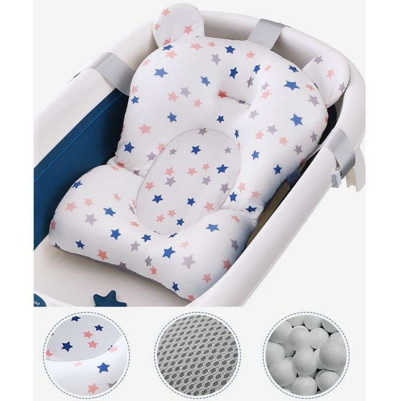 Đệm tắm, phao tắm, lưới tắm chống trượt cho bé - Phù hợp mọi loại chậu - Chính hãng Hanbei dành cho bé
