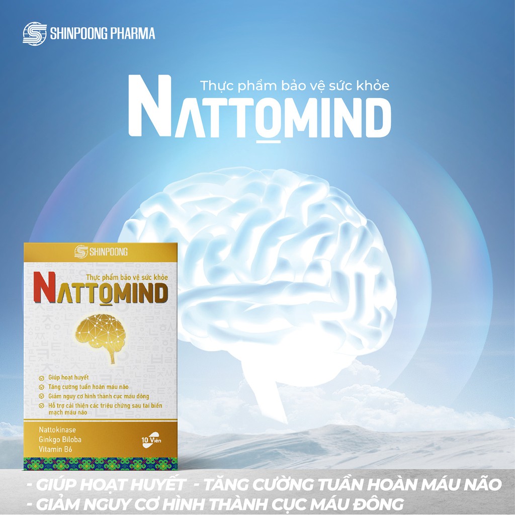 Viên Uống Giảm Nguy Cơ Hình Thành Cục Máu Đông SHINPOONG NATTOMIND - 10 viên