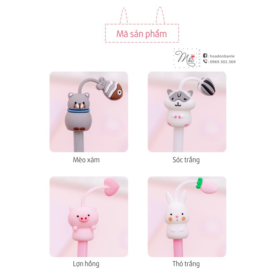 Bút gel ngòi 0.35mm hoạt hình dễ thương
