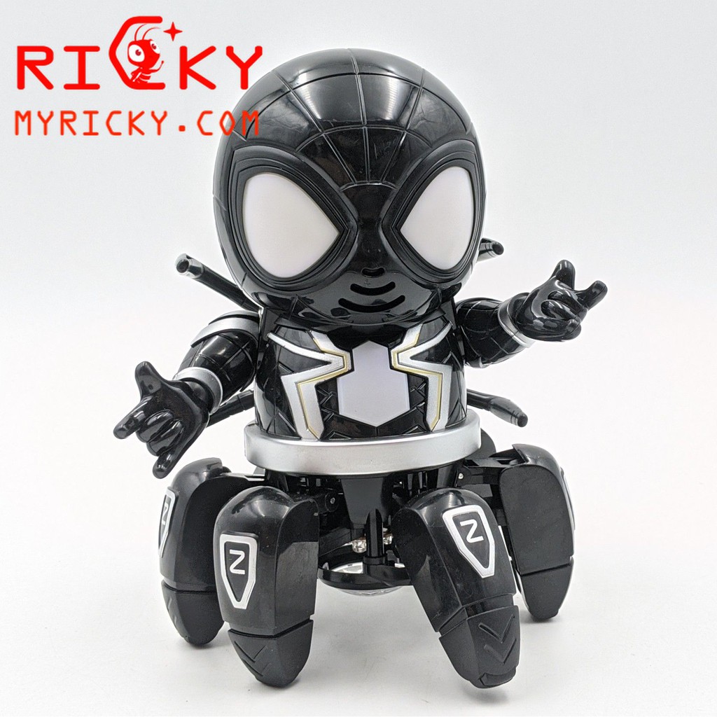 Robot Spider Man biểu diễn theo nhạc
