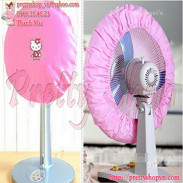 Vỏ bọc máy quạt chống bụi GD015 hình Kitty, voi con đáng iu