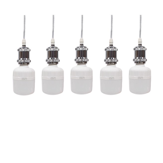 Bộ 5 dây đèn thả cổ điển bóng đèn led búp trụ trang trí 18w