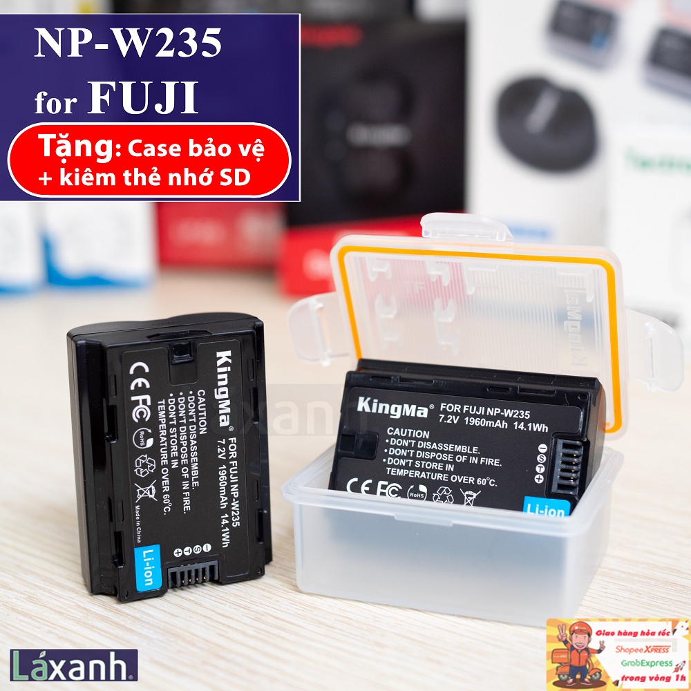 Pin sạc máy ảnh W235 W235s NP-W235 NP-W235S NP W235 cho FUJI Fujifilm X-T4 XT4 - chính hãng Kingma