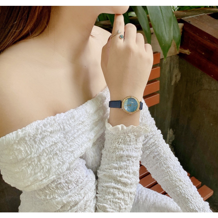 Đồng hồ nữ Julius Hàn Quốc JA-823 dây da cá tính