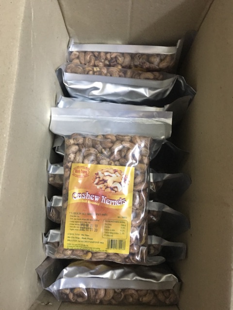 Hạt điều rang muối nguyên luạ 500g - túi hút chân k