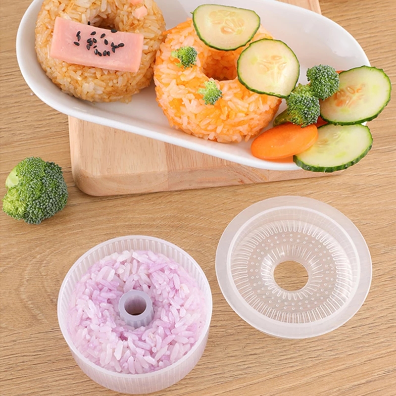 Khuôn Làm Cơm Bento / Sushi Hình Bánh Donut Diy Phong Cách Nhật Bản Cho Bé