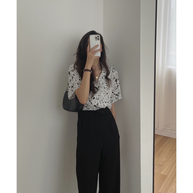 [Mã WASKT304 giảm 15% tối đa 30K đơn 99K] áo somi hoạ tiết 5183