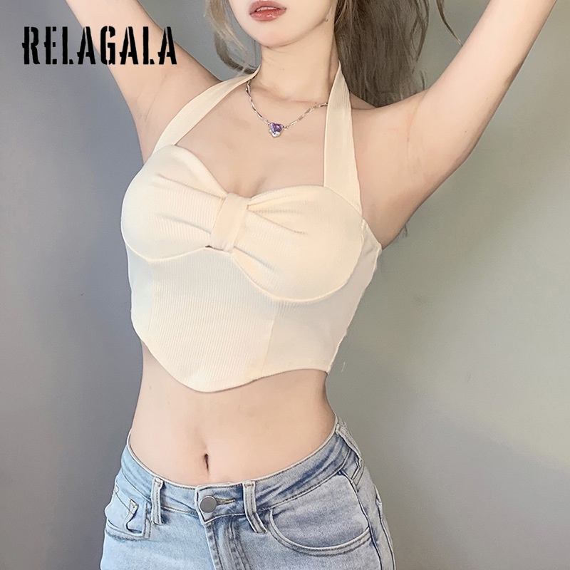 Áo dây Relagala ôm dáng màu trơn thời trang gợi cảm cho nữ