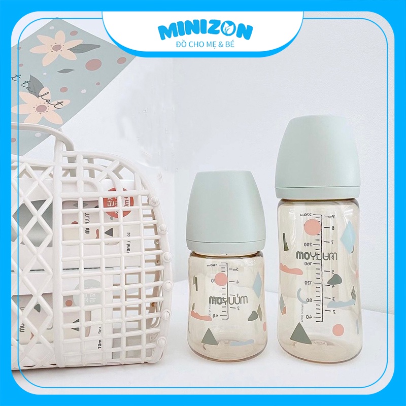 Bình Sữa Moyuum Họa Tiết Mẫu Mới 170ml 270ml | Minizon Kids