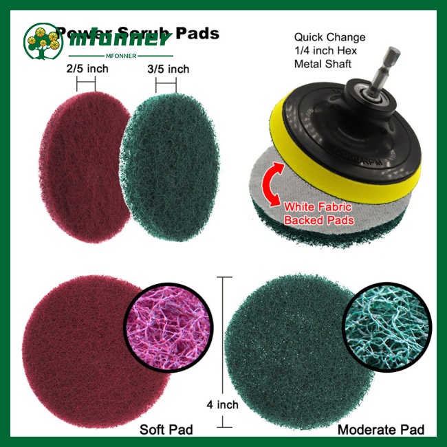 Set 12 Đầu Cọ Vệ Sinh Gắn Máy Khoan Điện Tiện Lợi