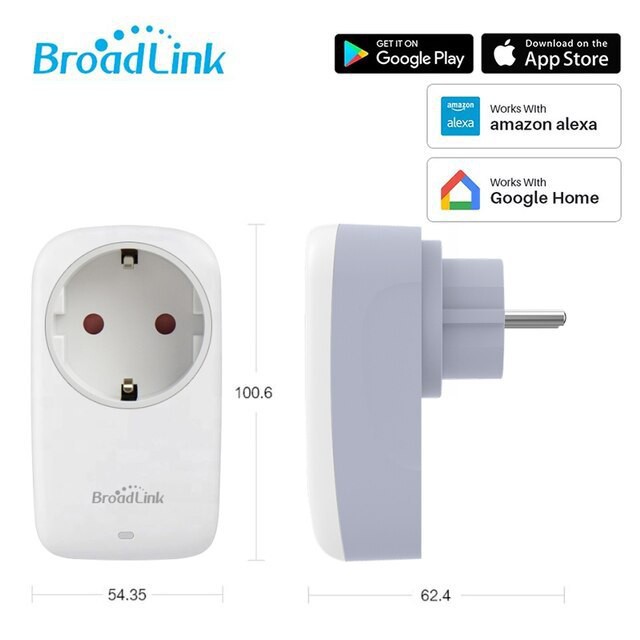 Ổ cắm thông minh Broadlink SP4L EU 16A tải 3500W điều khiển qua Wifi 4G Bản quốc tế BH 12 tháng