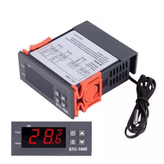 Bộ điều khiển nhiệt độ kỹ thuật số STC-1000 110-220V Rơ le LED 10A 1500W