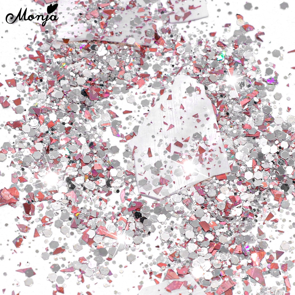 Monja Bột Kim Tuyến Pha Lê Lấp Lánh Màu Gradient Pha Lê Trang Trí Móng Tay Nghệ Thuật Cho Salon / Nhà Ở DIY
