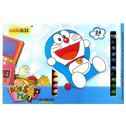 Sáp Màu TL Doraemon CR-C06/DO 24 Màu - Màu Chất Lượng Cao, Không Độc Hại , Không Gây Dị Ứng Cho Da.