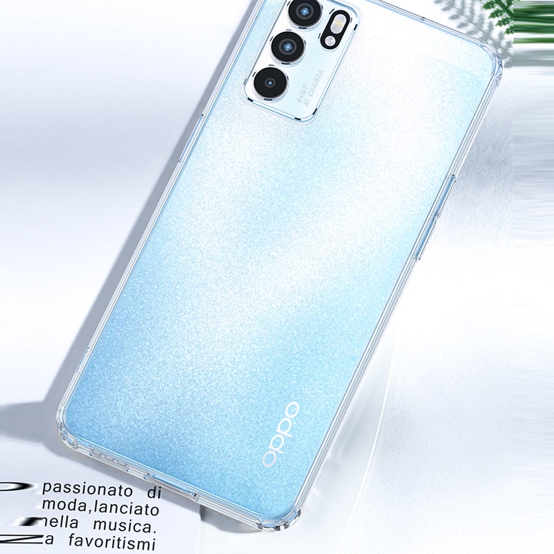Ốp Điện Thoại Mềm Trong Suốt Hình Vuông Cho OPPO Reno 5 6 7Z 7 3