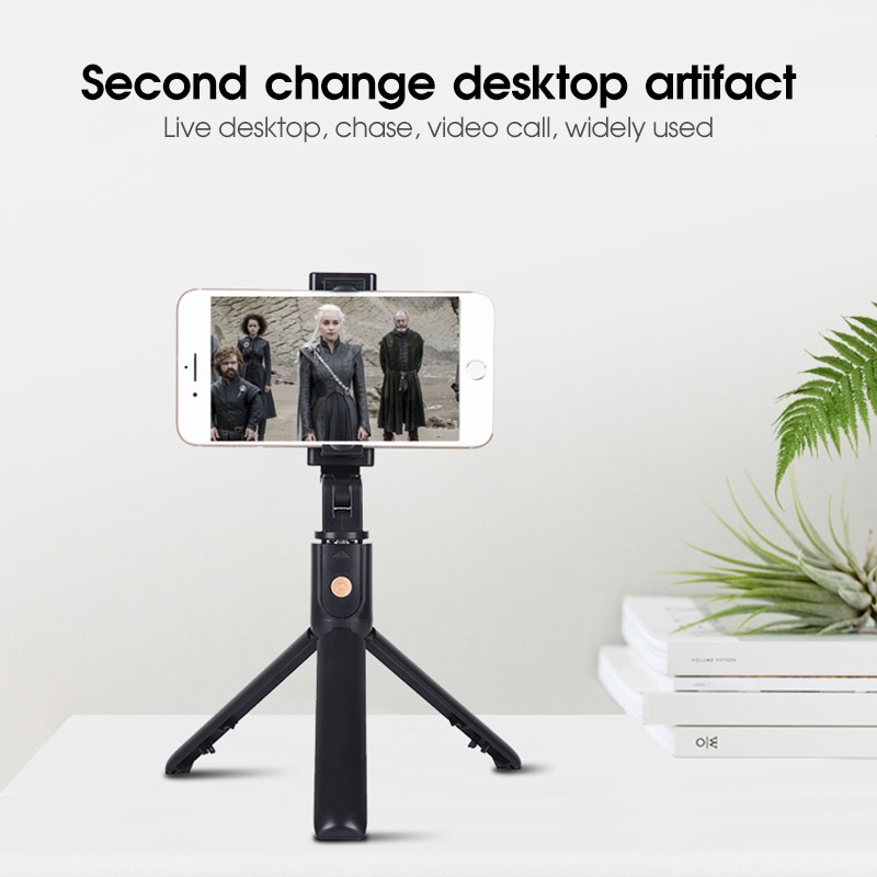 Gậy chụp ảnh tự sướng không dây Bluetooth với chân máy thu gọn kèm nút bấm cho IOS Android | BigBuy360 - bigbuy360.vn