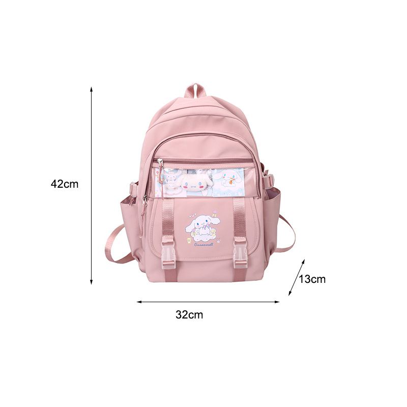 Kawaii Sanrio Anime Around Mymelody Kuromi Cinnamoroll LinaBell Cute School Backpack Travel bag Gift for Girlfriend