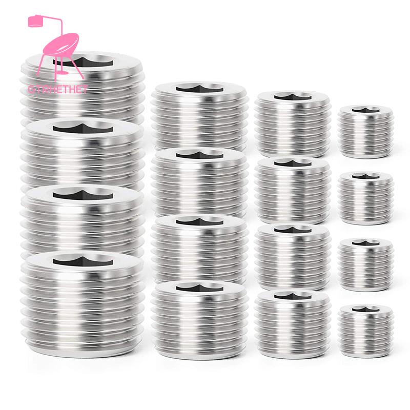 Set 16 đầu nối ống nước lục giác bằng thép không gỉ 1/8 inch 1/4 inch 3/8 inch 1/2 inch NPT