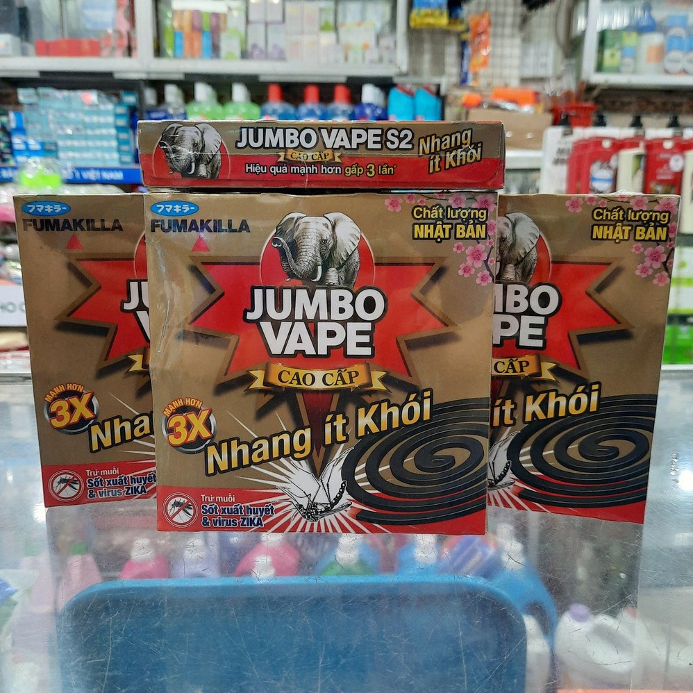Nhang muỗi Jumbo ít khói S2 cao cấp hương Hoa Rừng 10 khoanh/hộp diệt muỗi ngay phút đầu tiên - nhang đuổi trừ muỗi
