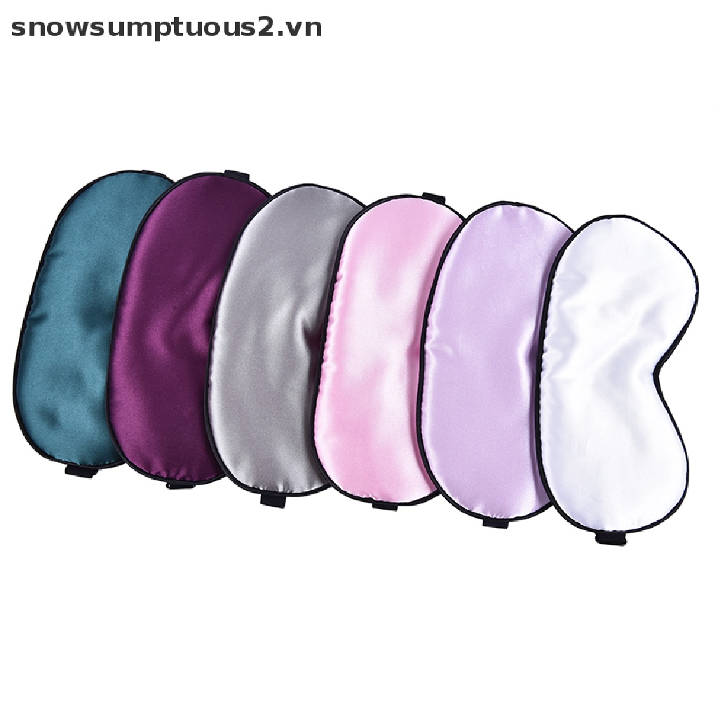 [Hàng mới về] Miếng bịt mắt ngủ giả lụa nguyên chất có đệm chắn ánh sáng thư giãn cho du lịch