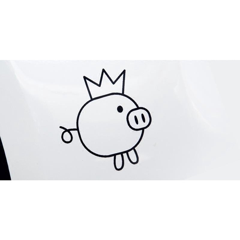 Sticker Dán Trang Trí Nắp Bình Xăng Xe Hơi Hình Heo Và Thỏ Kiểu Nhật Bản