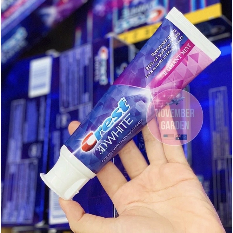 Kem Đánh Răng Crest 3D White Radiant Mint Siêu Trắng Răng 116gr Mỹ