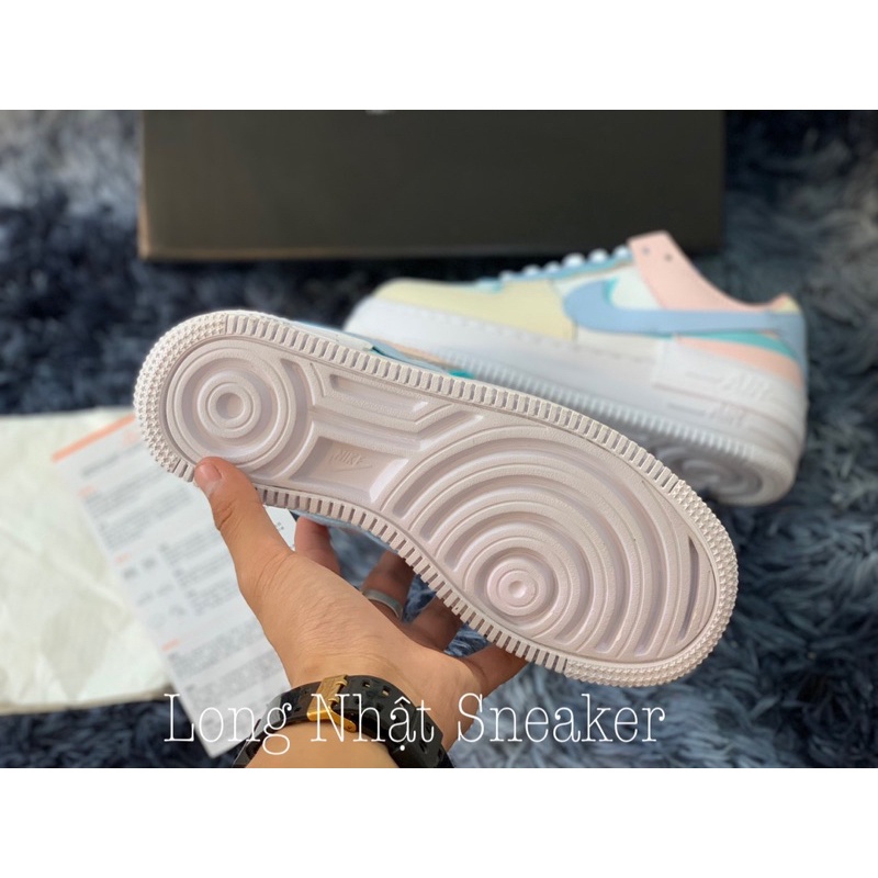 Giày Sneaker AF1 Shadow Hồng Xanh Giày Thể Thao Nữ Thấp Cổ