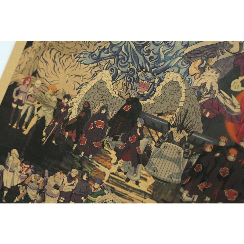 Tấm Áp Phích Trang Trí Nội Thất In Hình Nhân Vật Phim Naruto Kích Thước 70.5x50cm