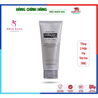[Chính Hãng Hàn Quốc] Sữa rửa mặt -Sữa rửa mặt trị mụn trắng da làm sạch chiết xuất từ Collagen 3W Clinic 180ml