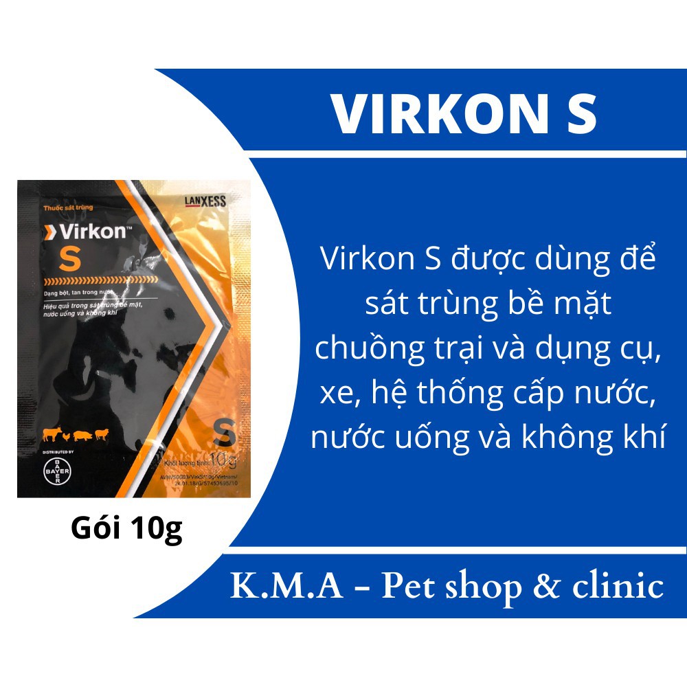 Bột Vệ Sinh Sát Trùng Chuồng Trại, Nhà Thú Cưng Chó Mèo Virkon S - iPet Shop