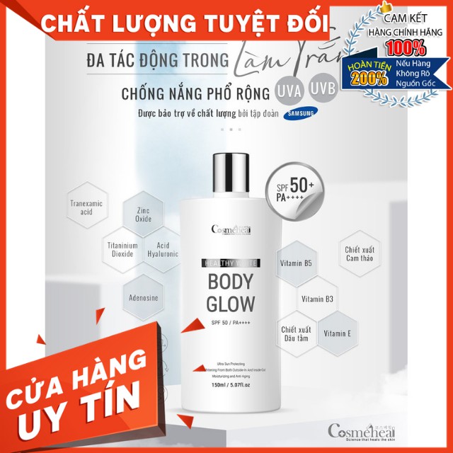 [HÀNG NHẬP KHẨU] Serum Dưỡng Sáng Da Toàn Thân COSMEHEAL Healthy White BodyGlow (150ml)