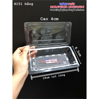 50 Hộp H151 bằng đựng shushi, cơm cuộn, bánh ngọt
