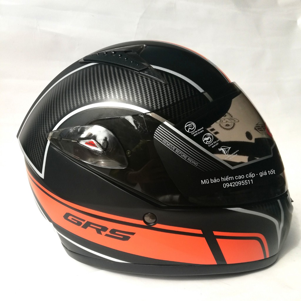 MŨ BẢO HIỂM FULL FACE GRS CHÍNH HÃNG - NHIỀU MÀU TEM