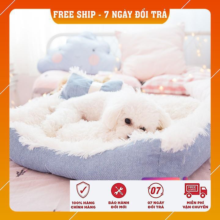 Đệm Thảm Nệm Cho Chó Mèo ✔️BÁN BUÔN✔️ Hình Chữ Nhật Size Lớn kích thước 65*55*13cm 2-10kg