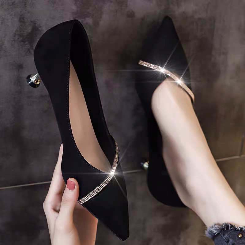 Giày cao gót thiết kế mũi nhọn quyến rũ dễ phối đồ dành cho nữ 3cm