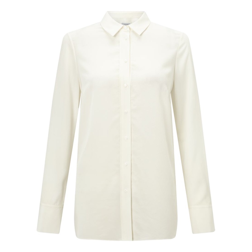 Áo sơ mi lụa trắng Jigsaw Silk Shirt J33889
