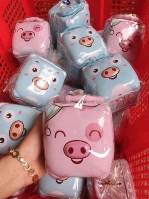 Heo két sắt mini có khóa