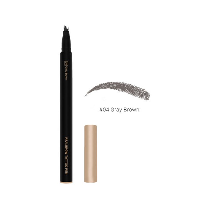 Bút Kẻ Mày Phẩy Sợi Vacosi Nâu Xám VM14 No.04 Natural Real Brow Tattoo