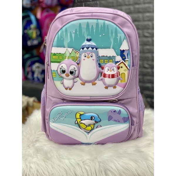 Ba lô cho bé tiểu học mẫu mới nhất 2022 in hình dập nổi đẹp, quai xách chắc chắn