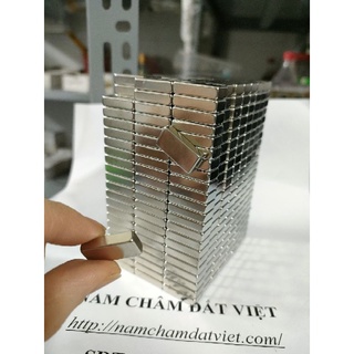 Nam châm đất hiếm 205mm hình chữ nhật siêu hít, nam châm trắng lực hít siêu mạnh