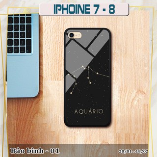 Ốp lưng kính 3D iPhone 7/ 8 cung hoàng đạo