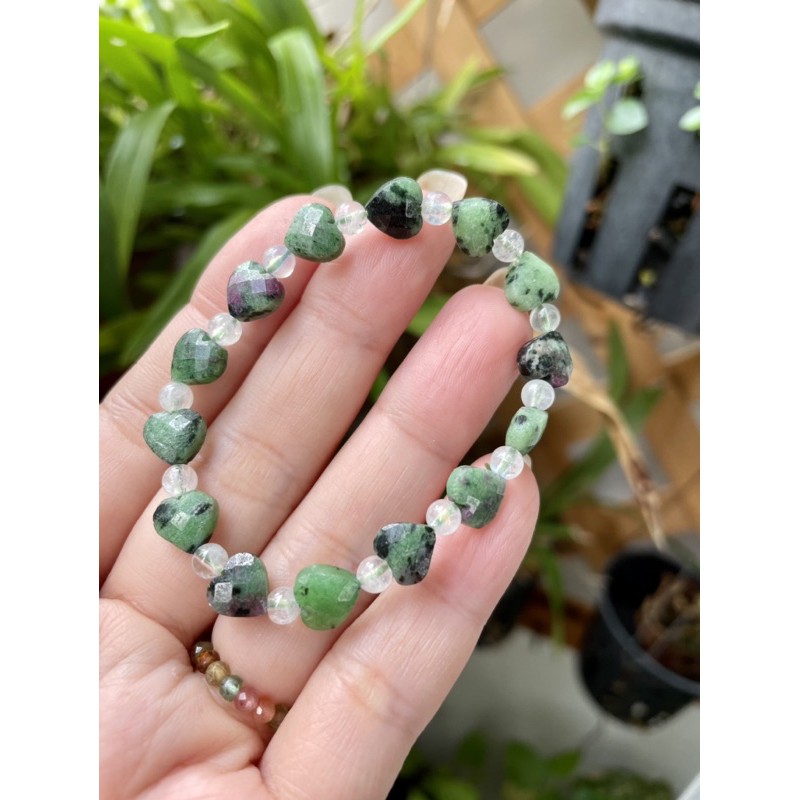 Vòng tay zosite hình tim giác siêu xinh siêu hiếm